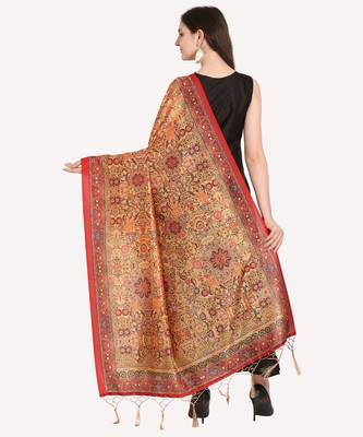 Digital print assam silk dupatta for women and girls to wear on gown chaniya choli kurti etc 3
