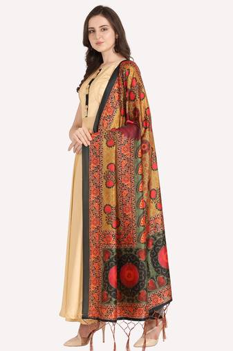 Digital print assam silk dupatta for women and girls to wear on gown chaniya choli kurti etc
