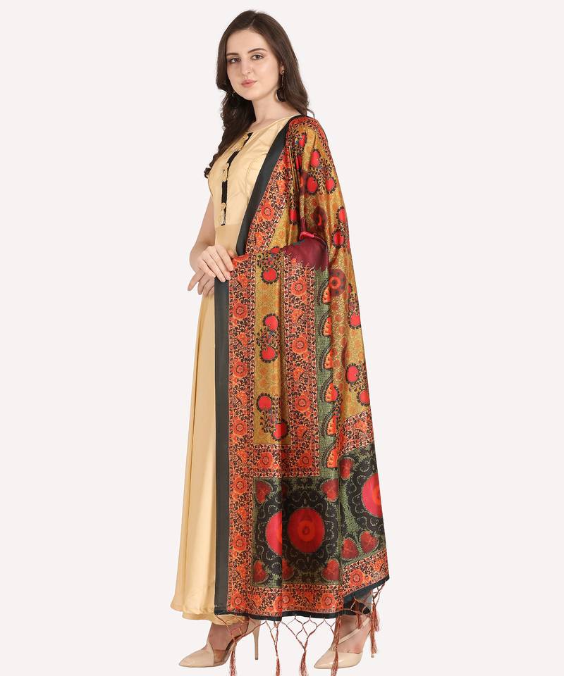 Digital print assam silk dupatta for women and girls to wear on gown chaniya choli kurti etc