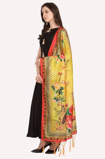 Digital print assam silk dupatta for women and girls to wear on gown chaniya choli kurti etc