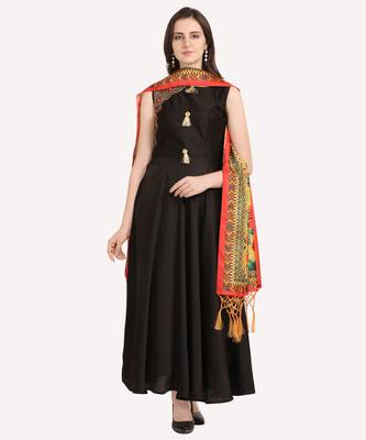 Digital print assam silk dupatta for women and girls to wear on gown chaniya choli kurti etc 2