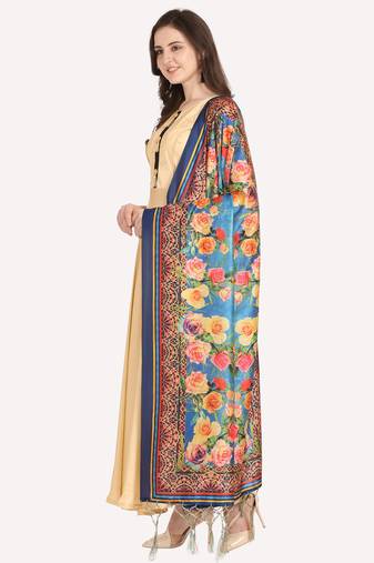 Digital print assam silk dupatta for women and girls to wear on gown chaniya choli kurti etc