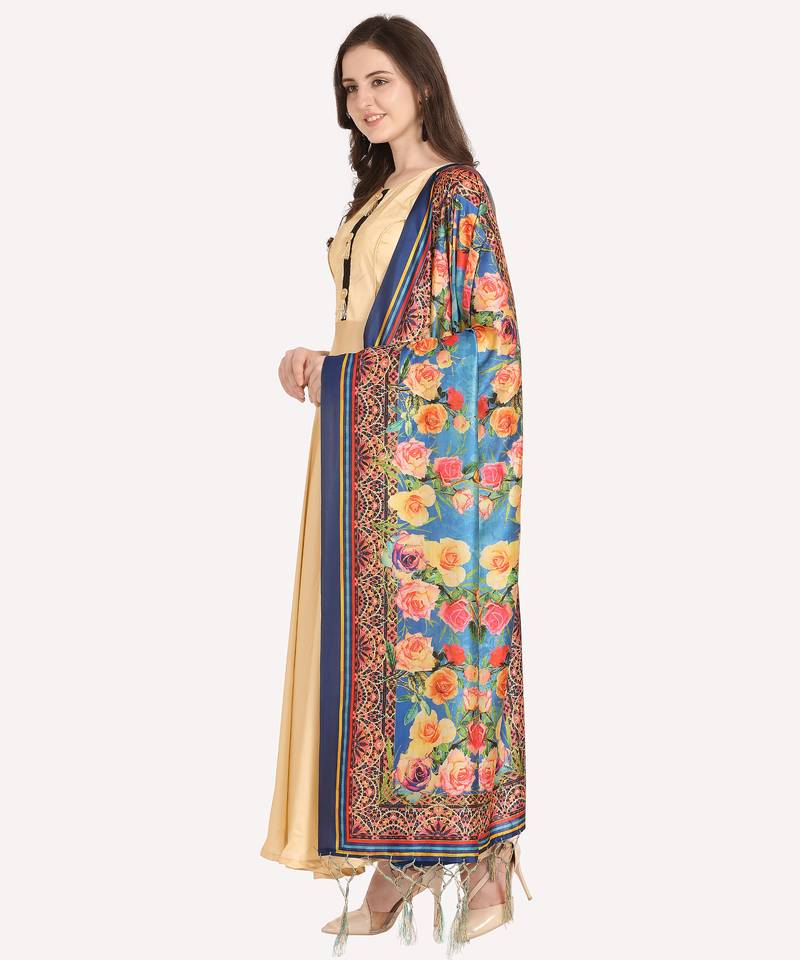 Digital print assam silk dupatta for women and girls to wear on gown chaniya choli kurti etc