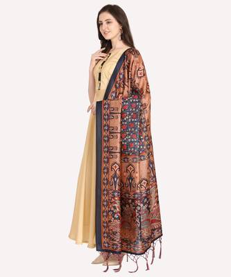 Digital print assam silk dupatta for women and girls to wear on gown chaniya choli kurti etc 1
