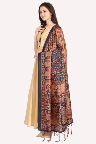 Digital print assam silk dupatta for women and girls to wear on gown chaniya choli kurti etc
