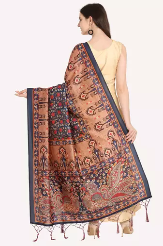 Digital print assam silk dupatta for women and girls to wear on gown chaniya choli kurti etc