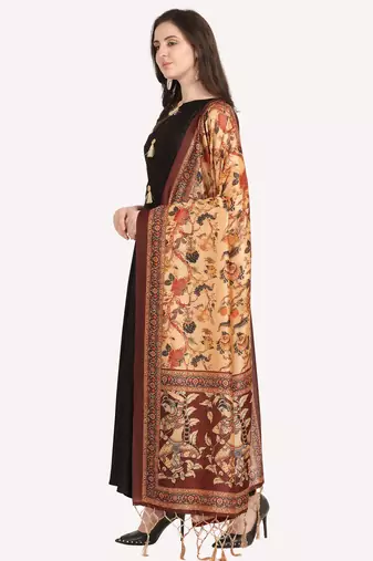 Digital print assam silk dupatta for women and girls to wear on gown chaniya choli kurti etc