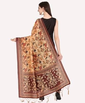 Digital print assam silk dupatta for women and girls to wear on gown chaniya choli kurti etc 3