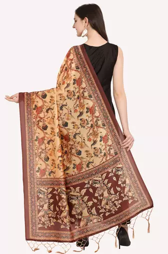 Digital print assam silk dupatta for women and girls to wear on gown chaniya choli kurti etc