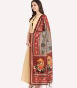 Digital print assam silk dupatta for women and girls to wear on gown chaniya choli kurti etc