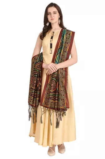 Digital print assam silk dupatta for women and girls to wear on gown chaniya choli kurti etc