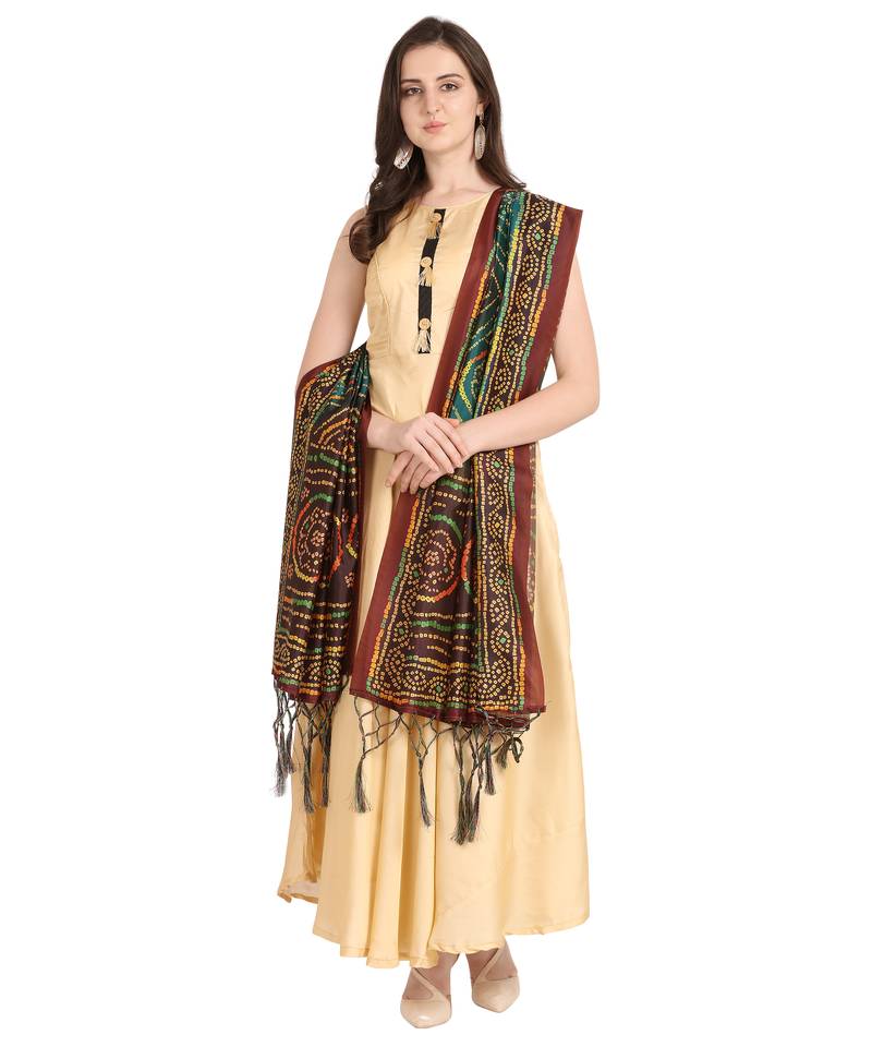 Digital print assam silk dupatta for women and girls to wear on gown chaniya choli kurti etc