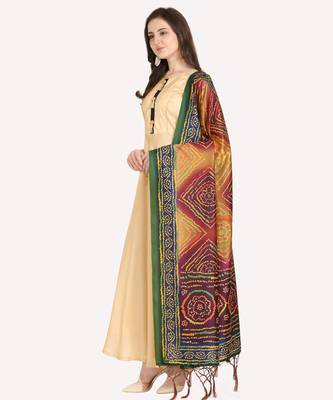 Digital print assam silk dupatta for women and girls to wear on gown chaniya choli kurti etc 1