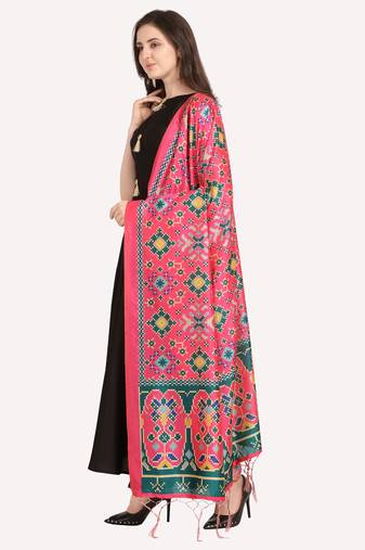 Digital print assam silk dupatta for women and girls to wear on gown chaniya choli kurti etc