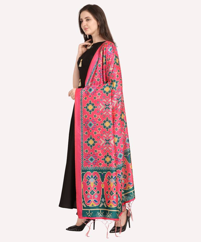Digital print assam silk dupatta for women and girls to wear on gown chaniya choli kurti etc