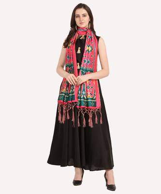 Digital print assam silk dupatta for women and girls to wear on gown chaniya choli kurti etc 2