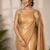 Cream Color alpha with beads hand work rich border work Chiffon Saree