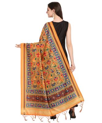 Digital print assam silk dupatta for women and girls to wear on gown chaniya choli kurti etc 3
