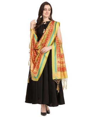 Digital print assam silk dupatta for women and girls to wear on gown chaniya choli kurti etc 2