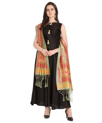 Digital print assam silk dupatta for women and girls to wear on gown chaniya choli kurti etc 2