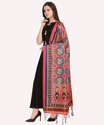 Digital print assam silk dupatta for women and girls to wear on gown chaniya choli kurti etc 1