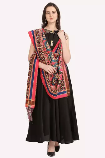 Digital print assam silk dupatta for women and girls to wear on gown chaniya choli kurti etc