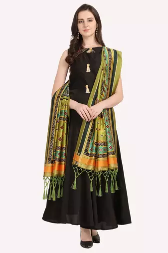 Digital print assam silk dupatta for women and girls to wear on gown chaniya choli kurti etc