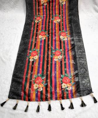 Jequared silk stall printed ethnic wear dupatta 6