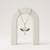 925 Sterling Silver Black & White CZ Winged Cross Pendant Necklace Set for Women