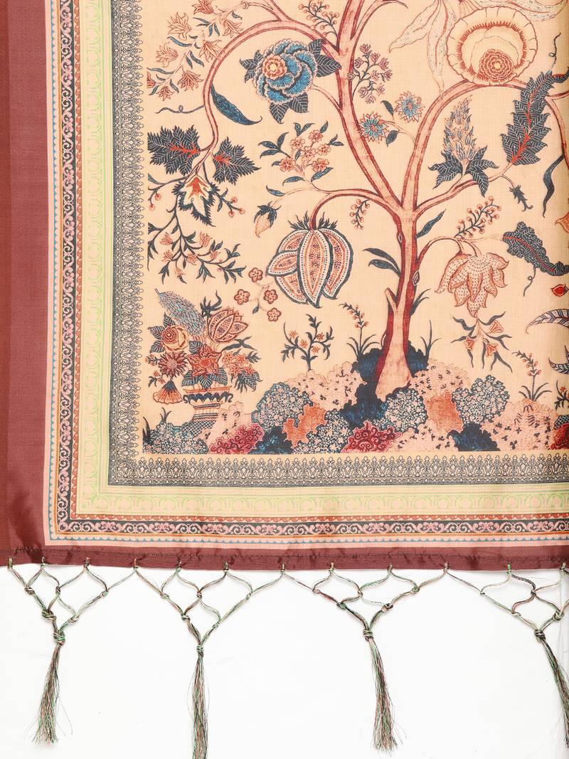 Digital print assam silk dupatta for women and girls to wear on gown chaniya choli kurti etc