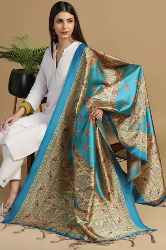 Digital print assam silk dupatta for women and girls to wear on gown chaniya choli kurti etc