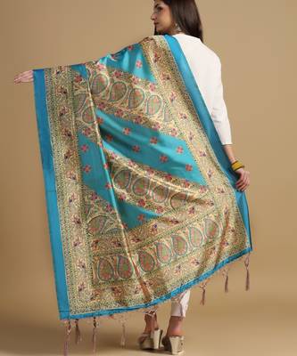 Digital print assam silk dupatta for women and girls to wear on gown chaniya choli kurti etc 3