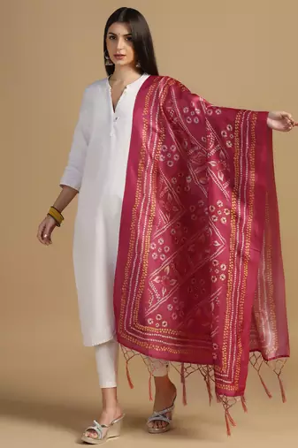 Digital print assam silk dupatta for women and girls to wear on gown chaniya choli kurti etc