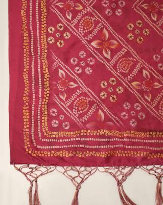 Digital print assam silk dupatta for women and girls to wear on gown chaniya choli kurti etc 4