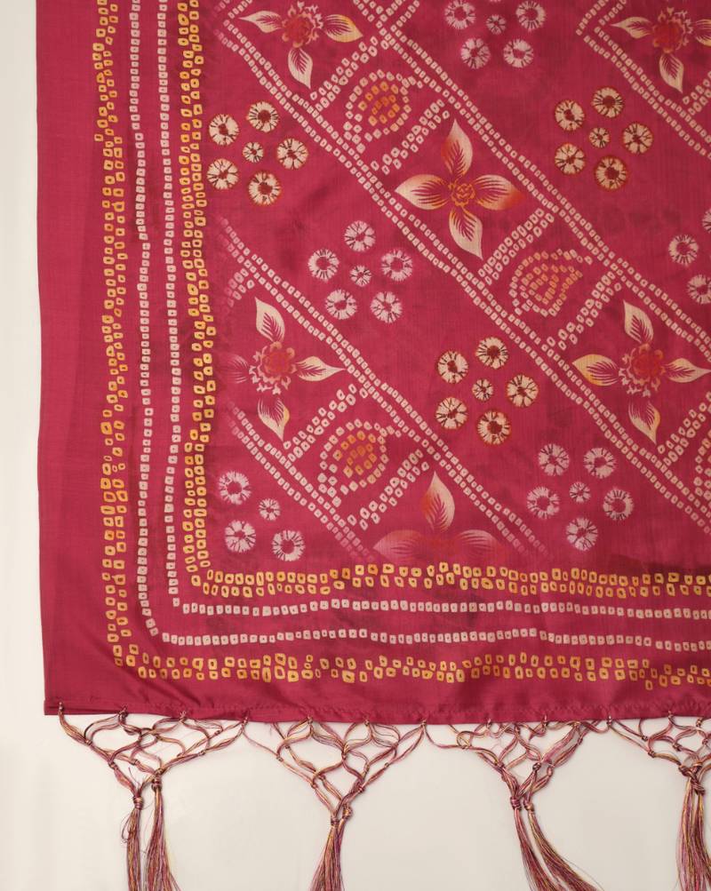 Digital print assam silk dupatta for women and girls to wear on gown chaniya choli kurti etc