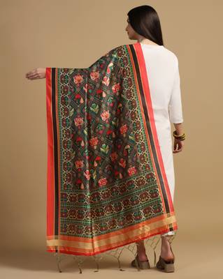 Digital print assam silk dupatta for women and girls to wear on gown chaniya choli kurti etc 5