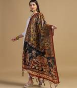 Digital print assam silk dupatta for women and girls to wear on gown chaniya choli kurti etc