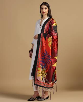 Digital print assam silk dupatta for women and girls to wear on gown chaniya choli kurti etc 1