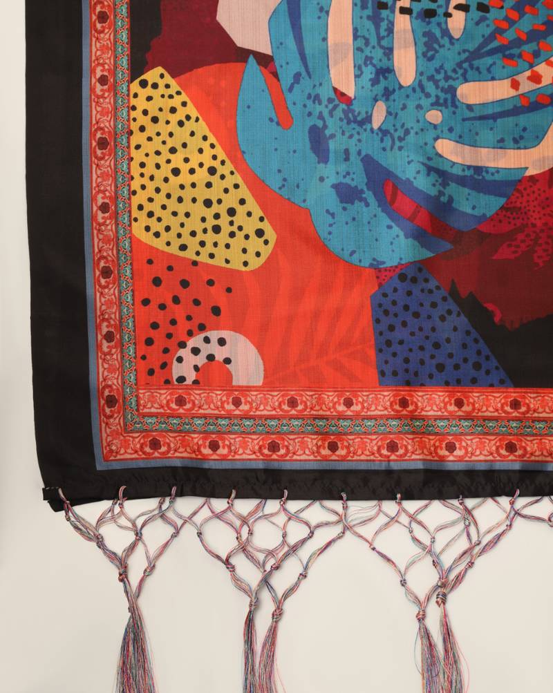 Digital print assam silk dupatta for women and girls to wear on gown chaniya choli kurti etc