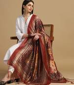 Digital print assam silk dupatta for women and girls to wear on gown chaniya choli kurti etc