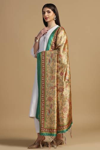 Digital print assam silk dupatta for women and girls to wear on gown chaniya choli kurti etc