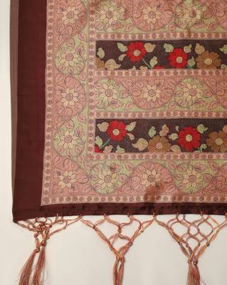 Digital print assam silk dupatta for women and girls to wear on gown chaniya choli kurti etc 4