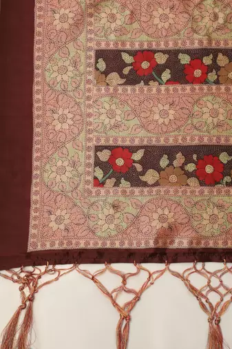 Digital print assam silk dupatta for women and girls to wear on gown chaniya choli kurti etc