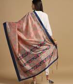 Digital print assam silk dupatta for women and girls to wear on gown chaniya choli kurti etc