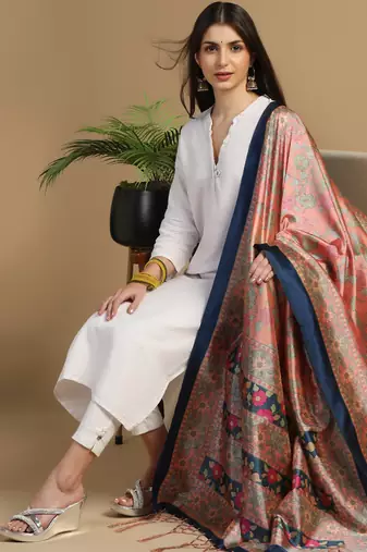 Digital print assam silk dupatta for women and girls to wear on gown chaniya choli kurti etc