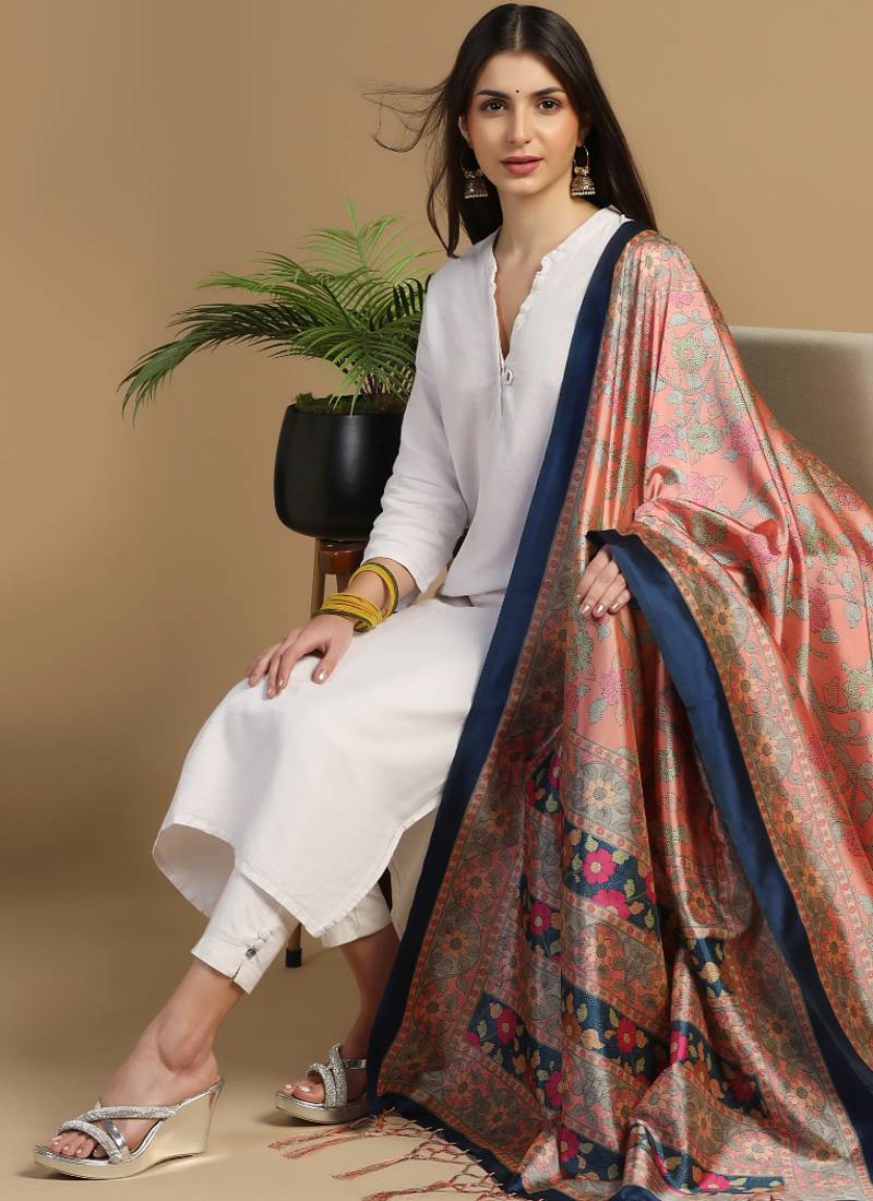 Digital print assam silk dupatta for women and girls to wear on gown chaniya choli kurti etc