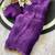 Purple Color alpha with beads hand work rich border work Chiffon Saree
