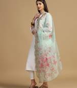 Digital print orgenza sequnce work dupatta for women and girls to wear on gown chaniya choli kurti etc