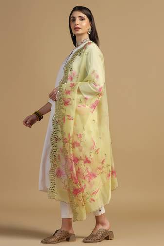 Digital print orgenza sequnce work dupatta for women and girls to wear on gown chaniya choli kurti etc