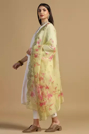 Digital print orgenza sequnce work dupatta for women and girls to wear on gown chaniya choli kurti etc